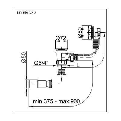 Будкрам купить Styron Автоматический сифон для ванны, цвет белый Styron Автоматический сифон для ванны, цвет белый 2