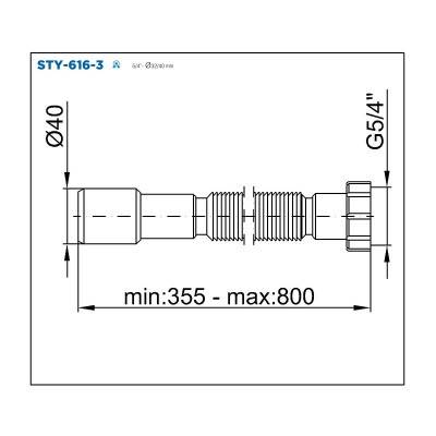 Будкрам купити Патрубок  5/4", випуск 32/40 мм, гнучка труба Патрубок  5/4", випуск 32/40 мм, гнучка труба 2