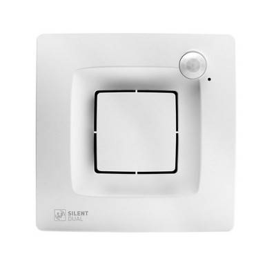 Будкрам купити SILENT DUAL-100  (230V 50) Витяжний вентилятор, колір білий, з таймером, гігростатом та датчиком руху