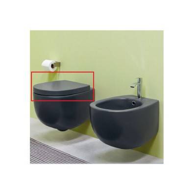 Будкрам купити 005 528 013 MILK Сидіння з кришкою дюропласт, система SoftClose, колір антрацит мат