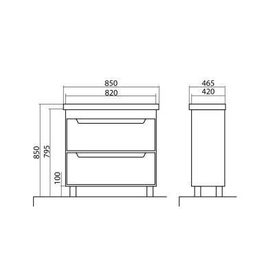 Будкрам купити РОМА Тумба з раковиною-85 Roma РОМА Тумба з раковиною-85 Roma 6