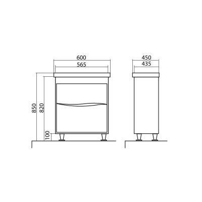 Будкрам купити Комплект: ГАМА Дзеркало-60+ АЛЬФА Тумба з раковиною-60 Frame Комплект: ГАМА Дзеркало-60+ АЛЬФА Тумба з раковиною-60 Frame 2