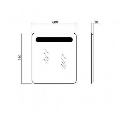 Будкрам купити ГАМА Дзеркало-60 з LED підсвіткою ГАМА Дзеркало-60 з LED підсвіткою 3
