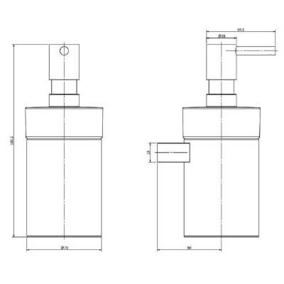 Будкрам купити STYLE Дозатор рідкого мила настінний , хром