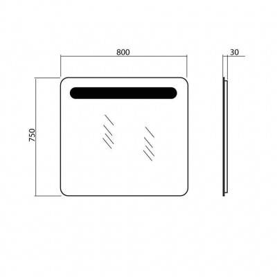 Будкрам купити ГАМА Дзеркало-80 з LED підсвіткою ГАМА Дзеркало-80 з LED підсвіткою 4