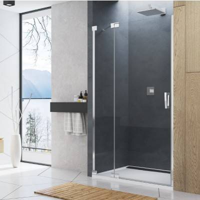 Будкрам купити Annea Душові дверцята петлі зліва,чорний мат/прозоре скло