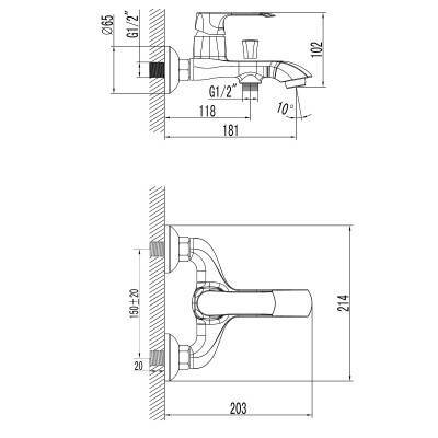 Будкрам купить TAHO Смеситель для ванны TAHO Смеситель для ванны 2