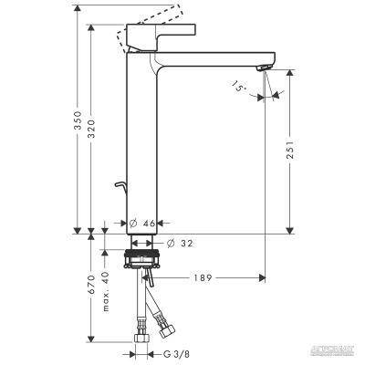 Будкрам купить Metris S 260 Highriser Смеситель для раковины Metris S 260 Highriser Смеситель для раковины 2