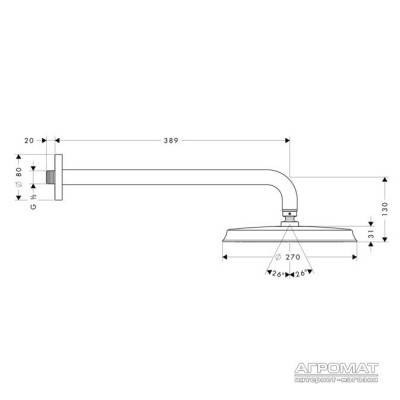 Будкрам купити Raindance Classic 240 Air 1jet Верхній душ з тримачем Raindance Classic 240 Air 1jet Верхній душ з тримачем 2