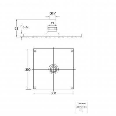Будкрам купить Верхний душ-300мм Верхний душ-300мм 2