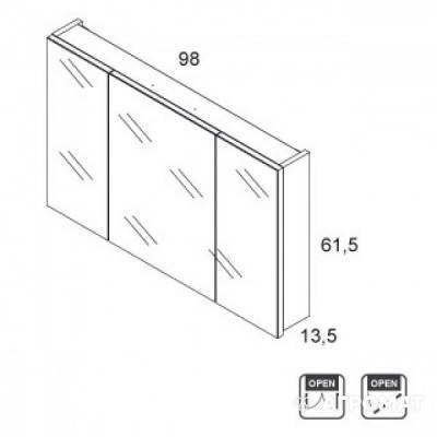 Будкрам купити NIKA Дзеркальна шафа 100, біла NIKA Дзеркальна шафа 100, біла 2