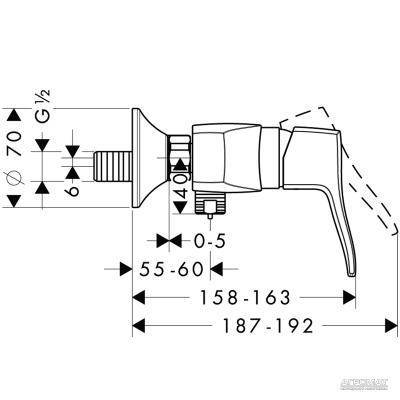Будкрам купити Metris Classic Змішувач д/душа Metris Classic Змішувач д/душа 2