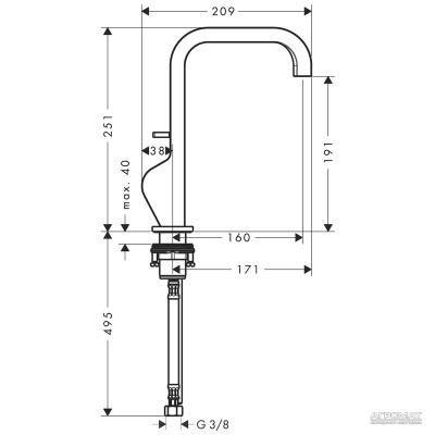 Будкрам купити Citterio 190 Змішувач д/раковини Citterio 190 Змішувач д/раковини 2