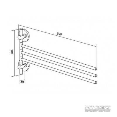 Будкрам купить Вешалка-вертушка для полотенец. 39 см, поворотная тройная. Bliss A5532700 / A5532764. Вешалка-вертушка для полотенец. 39 см, поворотная тройная. Bliss A5532700 / A5532764. 2