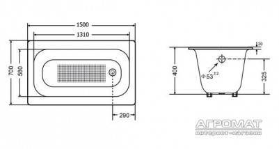 Будкрам купити Classic Ванна 150x70 з ніжк. Classic Ванна 150x70 з ніжк. 2