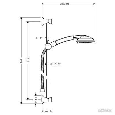Будкрам купити Raindance Classic 100 Air 3jet/Unica’Classic Душовий набір Raindance Classic 100 Air 3jet/Unica’Classic Душовий набір 2