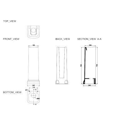Будкрам купить SHEFFIELD Пьедестал для раковины 1010133 SHEFFIELD Пьедестал для раковины 1010133 2