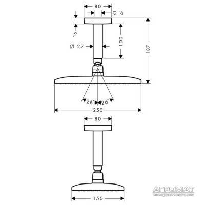 Будкрам купити Raindance E 240 Air 1jet Верхній душ Raindance E 240 Air 1jet Верхній душ 3