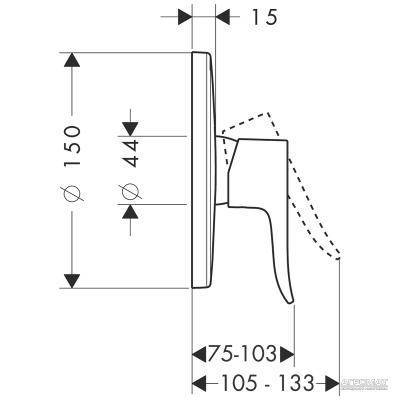 Будкрам купити Metris Зовнішня частина змішувача д/душа Metris Зовнішня частина змішувача д/душа 2