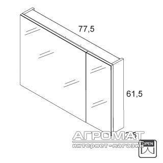 Будкрам купити NIKA Дзеркальна шафа-80 біла NIKA Дзеркальна шафа-80 біла 2