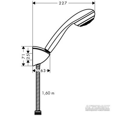 Будкрам купити Crometta 85 1jet/Porter'C Душовий набір Crometta 85 1jet/Porter'C Душовий набір 2