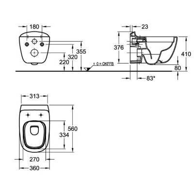 Будкрам купить Citterio Унитаз подвесной,6 л, без ободка, с защ.покрытием KeraTect Citterio Унитаз подвесной,6 л, без ободка, с защ.покрытием KeraTect 3
