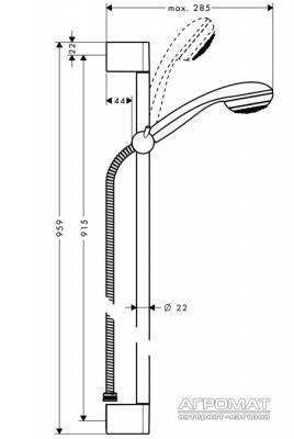 Будкрам купити Crometta 85 1jet/Unica'Crometta Душовий набір Crometta 85 1jet/Unica'Crometta Душовий набір 2