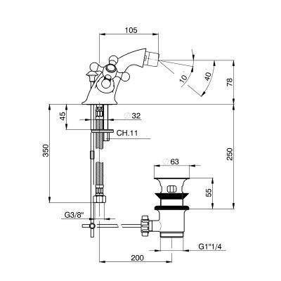 Будкрам купити Charlestone Змішувач д/біде, хром Charlestone Змішувач д/біде, хром 2