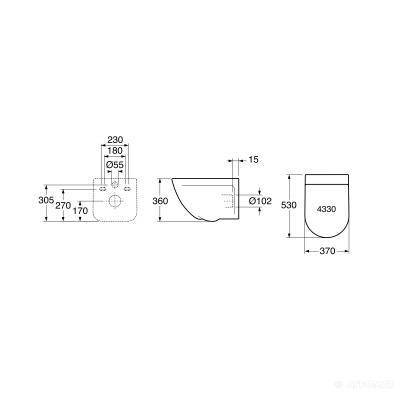 Будкрам купить 4330 ARTic Унитаз подвесной крышка Soft Close/QR-9M16S101 4330 ARTic Унитаз подвесной крышка Soft Close/QR-9M16S101 2
