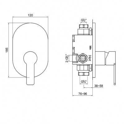 Будкрам купить Внешняя часть смесителя для душа Внешняя часть смесителя для душа 2