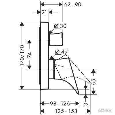 Будкрам купити Starck Organic Зовнішня частина змішувача д/ванни Starck Organic Зовнішня частина змішувача д/ванни 2
