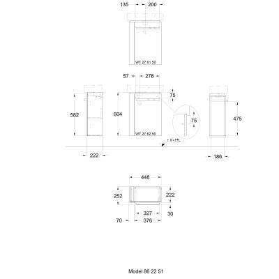 Будкрам купить RENOVA Тумба под раковину, цвет серый RENOVA Тумба под раковину, цвет серый 2