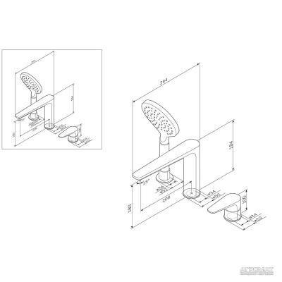 Будкрам купить Inspire смеситель на борт ванны Inspire смеситель на борт ванны 2