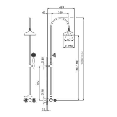 Будкрам купити Charlestone Душова система зі змішувачем д/душу, Swarovski/золото(1уп) Charlestone Душова система зі змішувачем д/душу, Swarovski/золото(1уп) 2