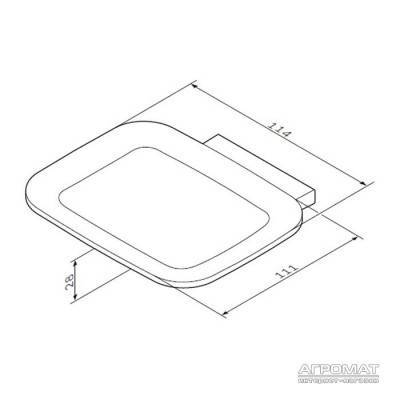 Будкрам купить INSPIRE стеклянная мыльница с настенным держателем INSPIRE стеклянная мыльница с настенным держателем 2