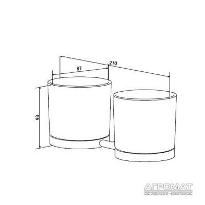 Будкрам купить SERENITY два стакана с настенным держателем SERENITY два стакана с настенным держателем 2