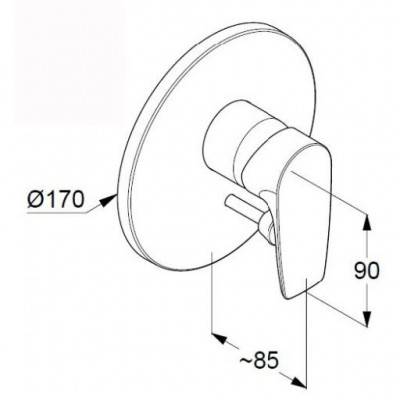 Будкрам купити Pure&Solid Зовнішня частина змішувача д/ванни Pure&Solid Зовнішня частина змішувача д/ванни 2