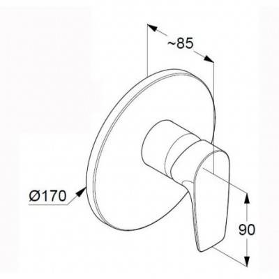 Будкрам купити Pure&Solid Зовнішня частина змішувача д/душа Pure&Solid Зовнішня частина змішувача д/душа 2