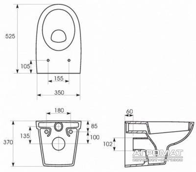 Будкрам купить YASMINA Унитаз подвесной с крыш. SOFT CLOSE YASMINA Унитаз подвесной с крыш. SOFT CLOSE 2