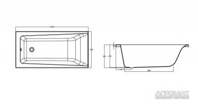 Будкрам купити LORENA Ванна 140x70 LORENA Ванна 140x70 2