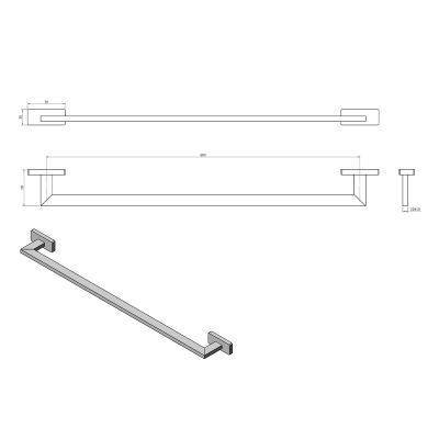 Будкрам купити GRAPHICS 2.0 Рушникотримач 60см, хром GRAPHICS 2.0 Рушникотримач 60см, хром 2