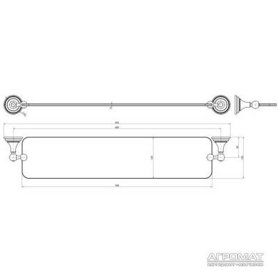 Будкрам купить CLASSIC Стеклянная полка 60см, хром, Swarovski CLASSIC Стеклянная полка 60см, хром, Swarovski 2
