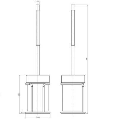 Будкрам купить UNIQUE Щетка для унитаза, напольный, керамика хром UNIQUE Щетка для унитаза, напольный, керамика хром 2