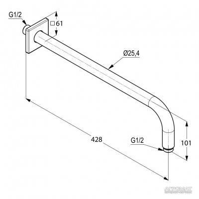Будкрам купити A-QA Тримач 400 верхнього душа A-QA Тримач 400 верхнього душа 2