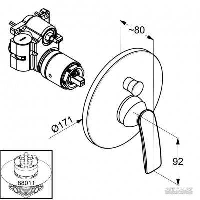 Будкрам купити Balance Зовнішня частина змішувача д/ванни Balance Зовнішня частина змішувача д/ванни 2