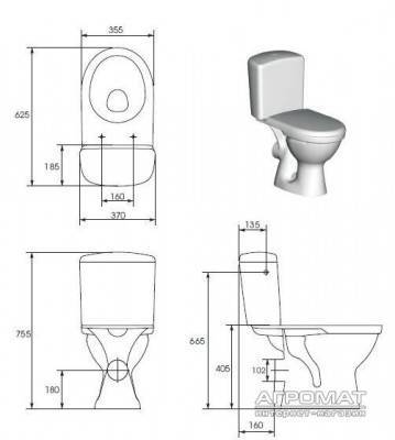 Будкрам купити MERIDA 114 MR010 3/6л  Компакт + кришка поліпр. MERIDA 114 MR010 3/6л  Компакт + кришка поліпр. 3