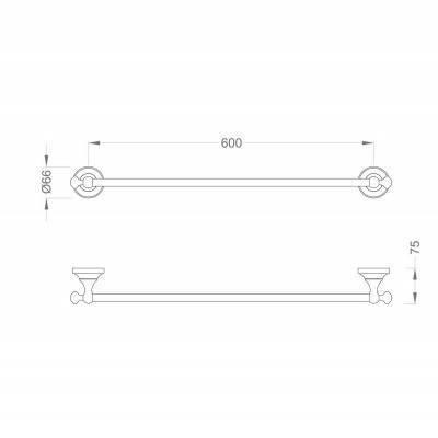 Будкрам купити Charlestone Ceramic Рушникотримач, золото Charlestone Ceramic Рушникотримач, золото 2