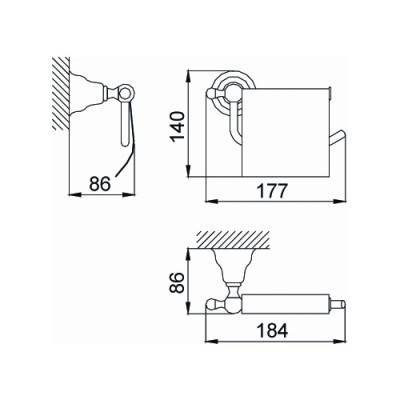 Будкрам купити Charlestone Тримач туал. паперу, бронза Charlestone Тримач туал. паперу, бронза 2