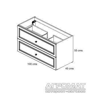 Будкрам купити CLASSIC Тумба-100 д/раковини, 2 шухляди, білий матовий CLASSIC Тумба-100 д/раковини, 2 шухляди, білий матовий 2