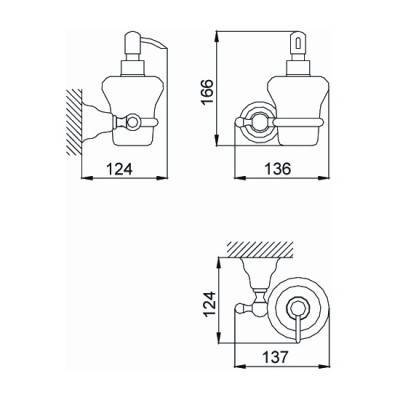 Будкрам купити Charlestone Дозатор рідкого мила, золото Charlestone Дозатор рідкого мила, золото 2